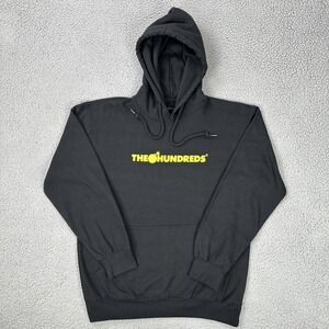 The Hundreds Hoodie Men Medium‎ Black Logo Pullover Pocket